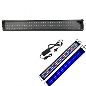 XUANYU Rampe LED Étanche avec Contrôleur pour Aquarium 90-110 cm, Lampe LED Aquarium à Spectre Complet pour Plantes d’Aquarium d'eau Douce et Salée, 25 W (XUASHW, neuf)