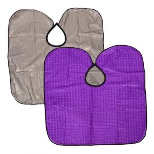 Beaupretty 2 Pièces Outils Pour Cheveux Châle Collier De Teinture Pour Les Cheveux Attrape-cheveux Étanche Blouse De Barbier Châle De Coiffure Salon De Coiffure Fermeture à Pression Plastique (lorianca, neuf)
