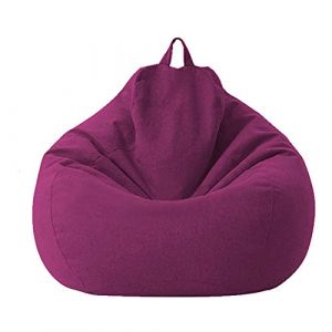 Housse de Sac de Haricots en Coton et Lin 100x120cm - Housse de Canapé à Glissière Sans Remplissage (mushubaihuodian, neuf)