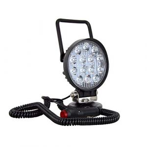 Willpower Phare de Travail LED Tracteur 10cm 4'' 42W avec Aimanté Base Magnétique Projecteur LED 12V 24V IP67 Etanche Feux Antibrouillard LED Spot pour 4x4 Voiture Camion SUV Bateau Camping (YZ-EU, neuf)