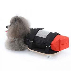 Fauteuil Roulant pour Chien Chat pour Pattes Arrières, Scooter de Marche pour Animaux de Compagnie avec Roues Silencieuses, Scooter D'assistance pour Chien Chat handicapé, Protège la Poitrine et les (Richer-R123, neuf)