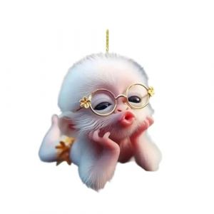 LIUZHIPENG 2D Singe Voiture Pendentif Ornement Suspendu avec Cha&icirc;ne R&eacute;aliste Animal R&eacute;troviseur D&eacute;cor Int&eacute;rieur Suspendu Voiture Accessoires Miroir (HARRRR, neuf)