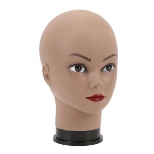 Kufe T&ecirc;te de mannequin avec maquillage - Peau noire - T&ecirc;te cosm&eacute;tique professionnelle pour la fabrication de perruques, lunettes avec lunettes (Fenwies-EU, neuf)