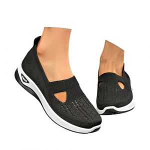 Chaussure Orthopédique Femme, 2025 Chaussures Orthopédique Femme - sans Laçage Baskets Mocassin Confort Chic De Marche À Plateforme Légères Et Confortables Amortissement Accru Soulagement (Fhuuly, neuf)