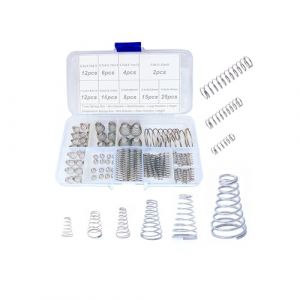 LOEASE Assortiment de Ressorts Coniques de Compression 100 pièces, 10 Tailles différentes de Ressorts de Tour compressés Assortis, diamètre de Fil à Ressort Conique 0,3-0,8 mm (Sineky, neuf)