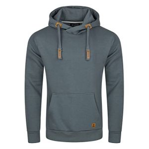 riverso RIVNiklas Sweat à capuche pour homme Coupe droite Col croisé Gris Marron Vert Rouge Bleu Noir Beige S M L XL XXL 3XL 4XL 5XL, Bleu turbid, 5XL (Jeans-direct, neuf)