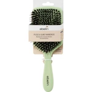 Ebelin Brosse à cheveux pour cheveux longs avec poils de sanglier, picots en plastique extra flexibles, pour cheveux longs (soin et brillance) (DR Parixir-DE, neuf)