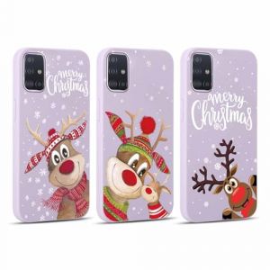Yoedge 3 Pi&egrave;ces No&euml;l Coque pour Samsung Galaxy S25 Edge 5G 6,7", Ultra Mince Silicone TPU &Eacute;tui avec Mignon Anim&eacute; Christmas Motif Design, Antichoc Protection Housse pour Samsung S25 Edge 5G, Wapiti (VIP FLAG CENTER, neuf)