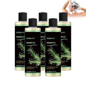 Shampoing Fortifiant Et &eacute;Paississant Au Romarin Pour La Pousse Des Cheveux, Enrichi En Vitamine C, Shampoings Fortifiants Et &eacute;Paississants Pour Cheveux, Hydratant Pour Femmes Et Hommes (5 PCS) (JIEXIANG, neuf)