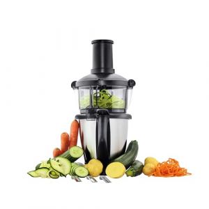 Wundermix – WunderZoodler® • Extension Spiraliseur pour WunderSlicer • Coupe-légumes électrique pour spaghettis de légumes et zoodles • Compatible avec Thermomix & Monsieur Cuisine (Wundermix GmbH, neuf)