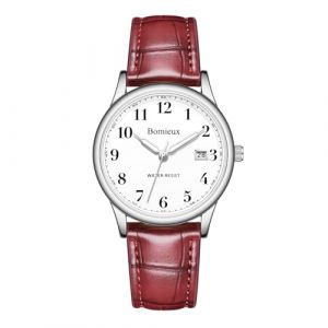 Timever Montre Analogique &agrave; Quartz pour Homme avec Bracelet en Cuir,3 Aiguilles,Date,&Eacute;tanche 3 ATM,Gros Chiffres,Id&eacute;e de Cadeau pour Un Amis (lingzhongkeji, neuf)