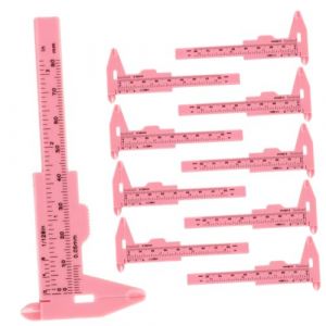 minkissy étriers en plastique règles de mesure des sourcils règle coulissante outils pour le visage Règle de positionnement de sourcils étriers de poche pieds à coulisse pratiques (Master Self, neuf)