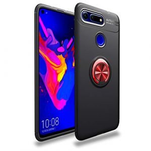 CHcase Coque For Huawei Honor View 20, Ultra Mince TPU L&eacute;ger et Souple Protection Antichoc Boucle Magn&eacute;tique Stealth Compatible avec Support de Voiture pour Huawei Honor View 20 -Noir Rouge (hyhkj, neuf)