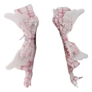 N&oelig;ud &agrave; cheveux en forme d'aile - Pince &agrave; cheveux fonc&eacute;e - Pour queue de cheval - Cha&icirc;ne en m&eacute;tal - N&oelig;uds &agrave; cheveux pour femme (Fahou, neuf)