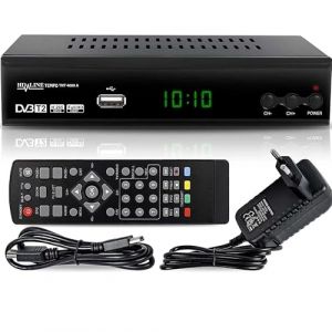 HD-Line Tempo 4000 Decodeur TNT HD pour TV/Full HD Decodeurs TNT Peritel/HDMI Décodeur, Demodulateur, Recepteur, Boitier, Adaptateur HEVC, Tuner, Noir, tmp4000 (LB GROUP, neuf)