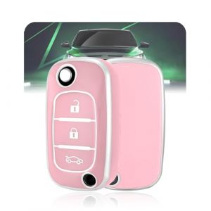 LELNOOS Coque Cl&eacute; Voiture, Silicone &Eacute;tui Cle Etui Clef Protecteur Cache Cles pour Renault Clio Twingo Kangoo Trafic Megane Modus Captur Master Express Wind Fluence Smart Forfour Fortwo 453, 3 Boutons (LELNOOS, neuf)