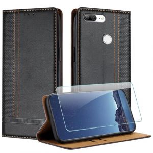 JayModCase Coque pour Huawei Honor 9 Lite + Protecteur d'&eacute;cran, Etui &agrave; Rabat Pochette de Portefeuille pour Honor 9 Lite avec [Fermeture Magn&eacute;tique][Stand Fonction][Porte Cartes] - Noir (JIEMA EU STORE, neuf)