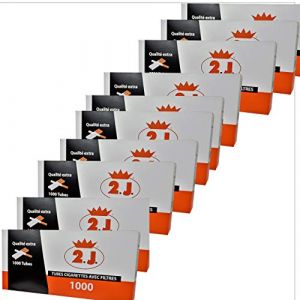 Lot de 10000 Tubes &Agrave; Cigarette Extra dans Leur Bo&icirc;te, Lot de 10 Boites De 1000 Tubes Cigarettes Haut De Gamme avec Filtre De La Marque Francaise, Pas Cher pour Le Fumeur De Tabac &Agrave; Rouler Ou Tuber (kdo dco, neuf)