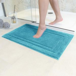 Decomira Tapis de Bain Antid&eacute;rapant | Super Absorbant et Lavable en Machine | pour la Salle de Bain, Douche, Baignoire ou comme Tapis WC | Turquoise - 50x80 cm (LIMODI GmbH, neuf)
