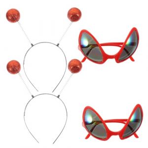 Gatuida 2 Ensembles Bandeau Et Lunettes De Costume Extra-terrestre Accessoires De D&eacute;guisement Pour F&ecirc;tes Et Cosplay (Queenie ruy, neuf)