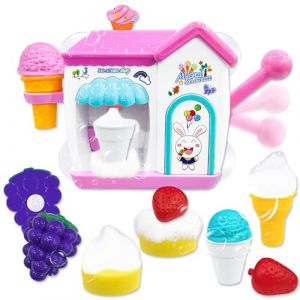 VBACALA Jouets de Bain &agrave; Partir de 1 2 3 Ans, Jouets de Bain pour B&eacute;b&eacute;, Machine de Bain en Mousse pour b&eacute;b&eacute;, Jouets de Bain avec Machine &agrave; Cr&egrave;me Glac&eacute;e, Cadeaux pour Gar&ccedil;ons et Filles (VBACALA TOYS, neuf)