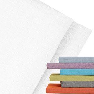 ELYSYSRL Housse de Coussin D'assise, Housse de Rechange en Lin, Lavable pour Chaise, Banc, Camping Jardin comme Coussin d'assise, Couvre-si&egrave;ge, avec Fermeture &eacute;clair(Blanc,120x45x5cm) (MIUGOODEL, neuf)