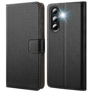 HOOMIL Coque MagFlip pour Samsung Galaxy A36 5G, [Fabrication Soign&eacute;e] Etui en Cuir Premium, &Eacute;tui &agrave; Rabat, Housse de Protection - Noir (DMS Direct, neuf)