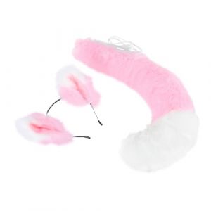 BESPORTBLE 1 Ensemble Costume Cosplay Set Oreilles et Queue de Accessoire Décoratif pour Halloween et Fêtes (Giovanna Baillie, neuf)