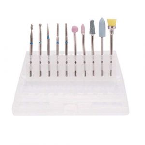 TARSHYRY 10pcs Cuticules Clean Bits Set Nail Tungstten Steel Assortid Gringing Head Tools Manucure Pédicure (Comme montré #61) (Mateisy, neuf)