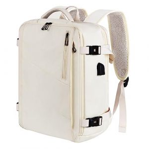 Leyrica Sac à Dos Cabine 40x20x25 cm pour Ryanair – Bagage à Main Avion, Sac de Voyage, Sport, École, Travail, Week-end, Valise Cabine (Beige) (ZGY's shop, neuf)