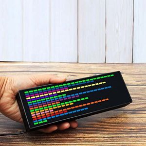 SPORTARC Indicateur de spectre musical LED, analyseur d'indicateur de VU, lumi&egrave;res de rythme de connexion audio, carte d'affichage de niveau audio RGB, dispositif de visualisation musicale (popmall-eu, neuf)