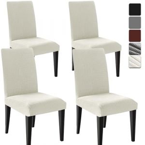 Dioxide Housse de Chaise, Extensible Amovible Lavable Couverture de Chaise, Housse de Salle à Manger pour Un Ajustement Universel, Lycra Éxtensible, Bouquet, Hôtel, Décor de Restaurant(4 PCS,Jaune) (zahh zahh OÜ, neuf)