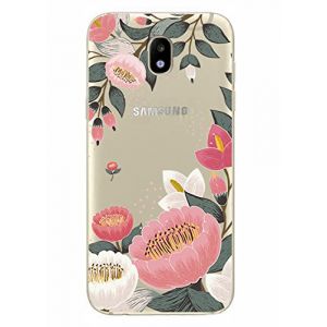 NOVAGO Coque Compatible avec Samsung Galaxy J5 2017 (J530) en Gel Souple R&eacute;sistant Anti Choc avec Impression de qualit&eacute; -Grosse Fleur (NOVAGO-Vendeur PRO fran&ccedil;ais, neuf)