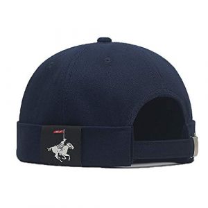 YAMEE Bob Homme Docker Bonnet Femme Casquette Neuf Urban Style Bord Roul&eacute; r&eacute;tro Travailleur Marin Unique Street d&eacute;contract&eacute; Brimless Chapeau (One Size 56-58cm) (YAMEE, neuf)