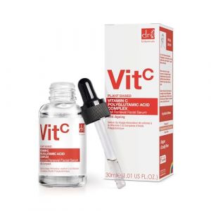 Dr BOTANICALS Sérum Visage Anti-Âge Éclat 30ml | 3% Vitamine C & 1% Acide Polyglutamique | Hydratation Intense, Anti-Rides, Teint Lumineux | Soin Vegan (skinChemists London, neuf)