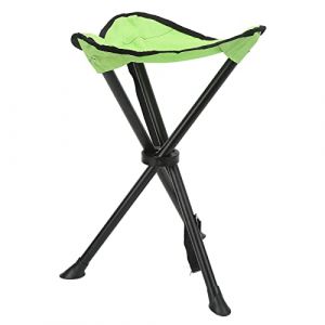 Luqeeg Tabouret Trépied Pliant Compact, Portable 3 Pieds Haut Slacker Chaise Trépied Siège pour Camping en Plein Air Marche Chasse Randonnée Pêche Voyage, Support 200KG (Vert) (Luqeeg, neuf)