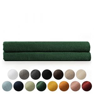 Blumtal - Serviette Sauna Vert foncé - Serviette De Sauna en Coton 80x200 - Serviette De Bain 80x200 - Lot De 2 - Certifié Oeko-TEX® (Everbrent, neuf)