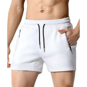 Mauro Kane Short Homme Sport avec Poche Zipp&eacute;e Short en Jogging D&eacute;contract&eacute; Pantalons Court Men Running Shorts (Mauro Kane, neuf)