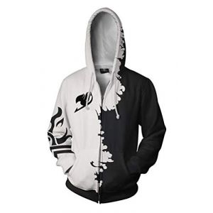 WANHONGYUE Anime Fairy Tail 3D Imprim&eacute; Sweat &agrave; Capuche Hoodie Jacket Adulte Cosplay Zipp&eacute; Veste Blouson Sweatshirt Manteau 669/1 M (WANHONGYUE, neuf)