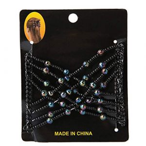 Pince à Cheveux Magic Combs Facile Perles de Cheveux coulissent Clip de Peigne Extensible en épingle à Cheveux Extensible (Noir) (Betued, neuf)