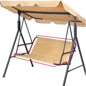 Housse de Siège de Jardin pour Balançoire de Jardin, Housse de Chaise de Jardin Couvre-siège Swing, 2 et 3 Places(Beige 168 x 56 x 56 cm) (Rosyfine, neuf)