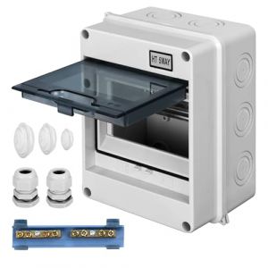 CHENGPI Coffret Electrique Etanche, Boitier Etanche Electrique Exterieur avec Barres En Cuivre, Boitier Electrique IP65 pour Maison/Bureau, Tableau Electrique 1 Rangée pour 5 Modules HT (SAINUO LIGHT, neuf)