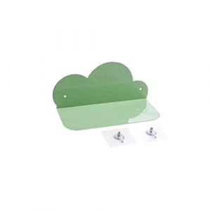 Tubayia &Eacute;tag&egrave;re murale en m&eacute;tal nuage sans per&ccedil;age - Pour salon, chambre d'enfant - Vert (Tubayia, neuf)