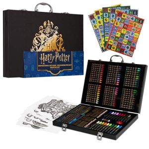 Harry Potter Malette Coloriage Enfant Coffret Dessin, Fournitures Peinture, Feutres, Crayons de Couleur et Mallette, Cadeau Enfant (Noir) (Sovereign.Products, neuf)