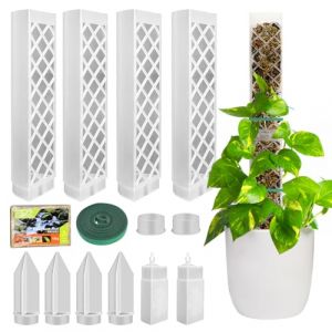 Tuteur Sphaigne, Tuteur Monstera Tuteur Plante Interieur, 4 Pièces Tuteur Plante Grimpante 35cm(Moss Pole+Insertion à la Terre) + 150g Sphaigne, Maison Monstera Jardin Plante Grimpantes Extension (LYDZ-EU, neuf)