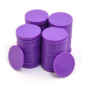 SmartDealsPro Lot de 100 mini jetons de poker opaques en plastique avec bo&icirc;te de rangement Violet 32 mm SDD530281 (SuperDealsPro(SmartDealsPro Official Store), neuf)