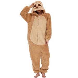 LATH.PIN Pyjama Combinaison Panda Unisexe Adulte Animal Onesie Cosplay Halloween Carnaval Costumes Femme Pyjama Animaux Costumes Hiver, Paresseux., S (Mescara, neuf)