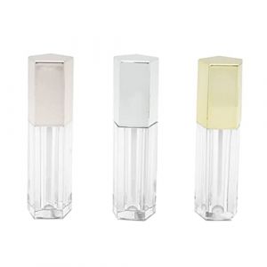 Ipetboom 3pi&egrave;ces Flacons de Gloss Vides Pentagonaux Petits Contenants pour Gloss DIY Tubes L&egrave;vres Manuels Argent Dor&eacute; et Or Rose (KinRoZ, neuf)