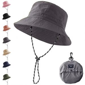 YOUYIKE Bateau de pêche à Damen – Eaux usées, Protection UV, régénération Fallbar pour Angeln, Wandern et Strand Breitkrempiger Bateau de pêche à Damen, Sonnenhu Fallbar (Gris) (Unique'store, neuf)