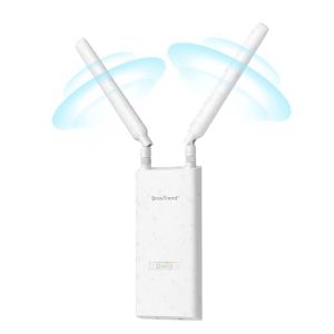 BrosTrend AC1200 Repeteur WiFi Extérieur Longue Portée avec Port POE Gigabit, Amplificateur Sans Fil Exterieur Double Bande 867Mbps 5GHz & 300Mbps 2,4GHz, IP65, Répéteur WiFi pour Jardin, Yard, Caméra (Wi-Fi Network Devices Outlet, neuf)